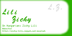 lili zichy business card